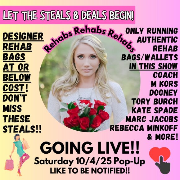 🎉CRYSTAL'S FAB FINDS IS GOING LIVE 10/4/25-DESIGNER REHAB BAGS!! - Picture 1 of 16